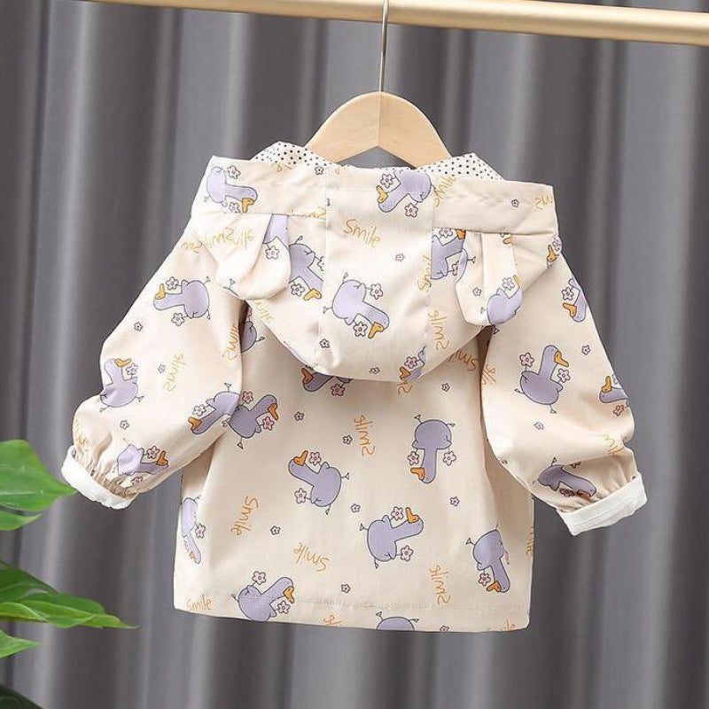 جاكيتات الفتيات جاكيتات جاكيتات Tops للبنات بأسلوب كوري بأسلوب غربي جاكيتات بغطاء للرأس للأطفال - Image 5